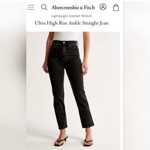 Abercrombie & Fitch The Ankle Straight Ultra High Rise